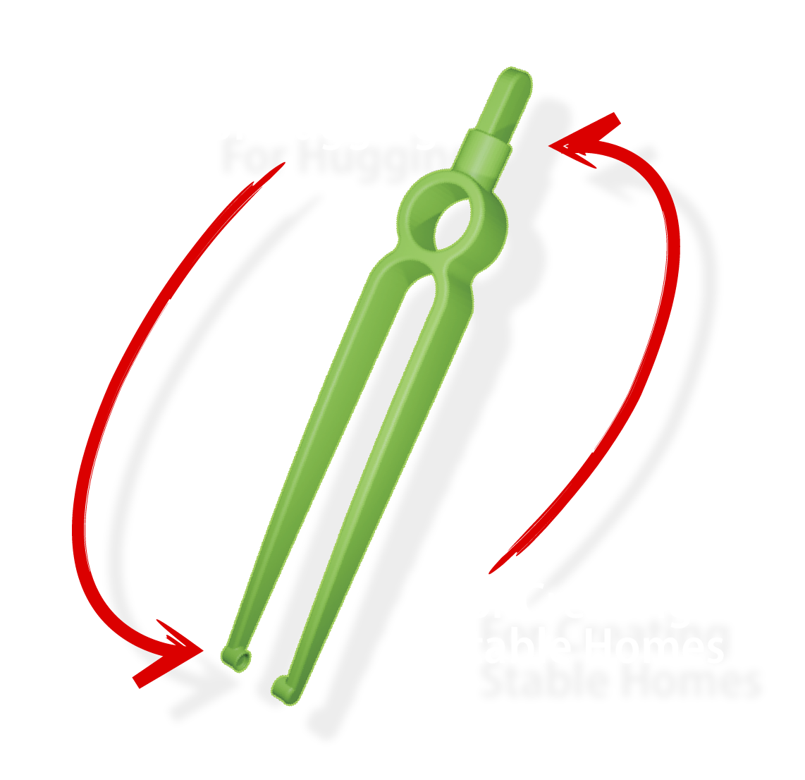 Images shows our huggers seed tweezers' cupped ends for grabbing seeds engineered with a patent-pending dibber end to create the ideal home for your germinated seeds.