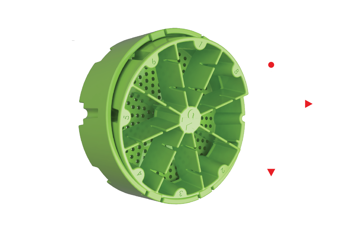 Image showing the third step for partition removal: Pull your fingers down towards your thumb while simultaneously pulling the top of the partition out and away from the strainer. This can be rough sometimes, so you may need to pull down hard.