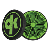 Product Images shows our KAN canister opened up with the lid leaning on the Kan. Inside the Kan you see our partitioned strainer.