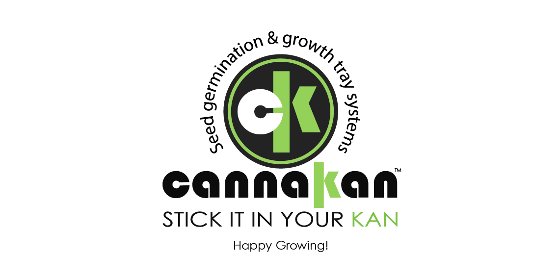 Shows the logo of Cannakan, seed germination and growth TRay systems