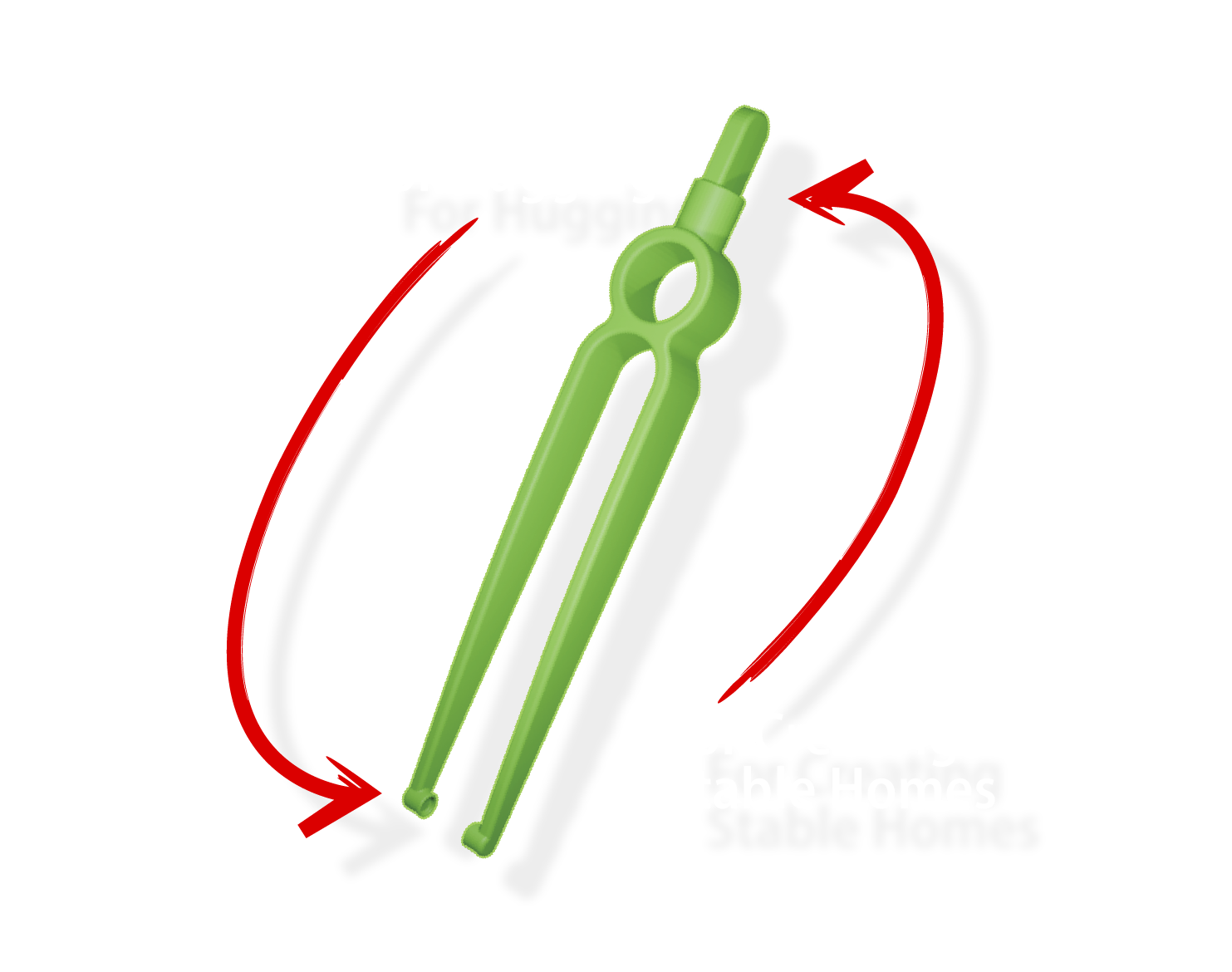 Image showing our Huggers with two different use cases: first, for gently picking up and placing seeds, and second, using the dibber end to create the perfect home for planting germinated seeds.